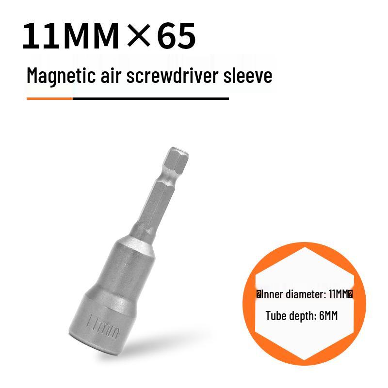 Strong Magnetic Hex Socket Bit Set for Electric & Air Wrench, Deep Extended Rod Screwdriver, Hand Drill