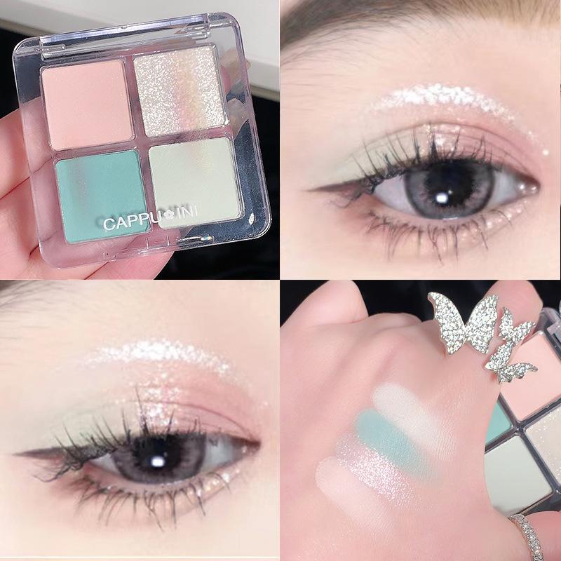 

Четырехцветные тени для век: матовые, тонкие, мерцающие, перламутровые, с бриллиантами, блестящие, осветляющие, мятно-зеленые тени для век 8g