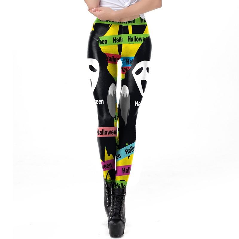Halloween Pants Skull Digital Print Christmas Leggings Skinny Sweatpants Pants Yoga Pants