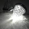 24V LED Marker Lamp Side Marker Plated Ring Truck Supplies Set of 4 (White)