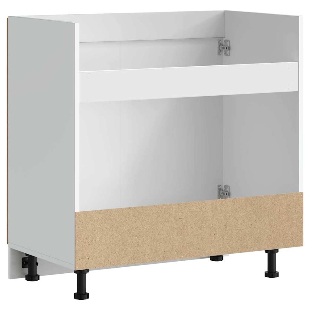 Kalmar Kitchen Base Cabinet with Rustic Wood Look 80 x 46 x 81.5 cm