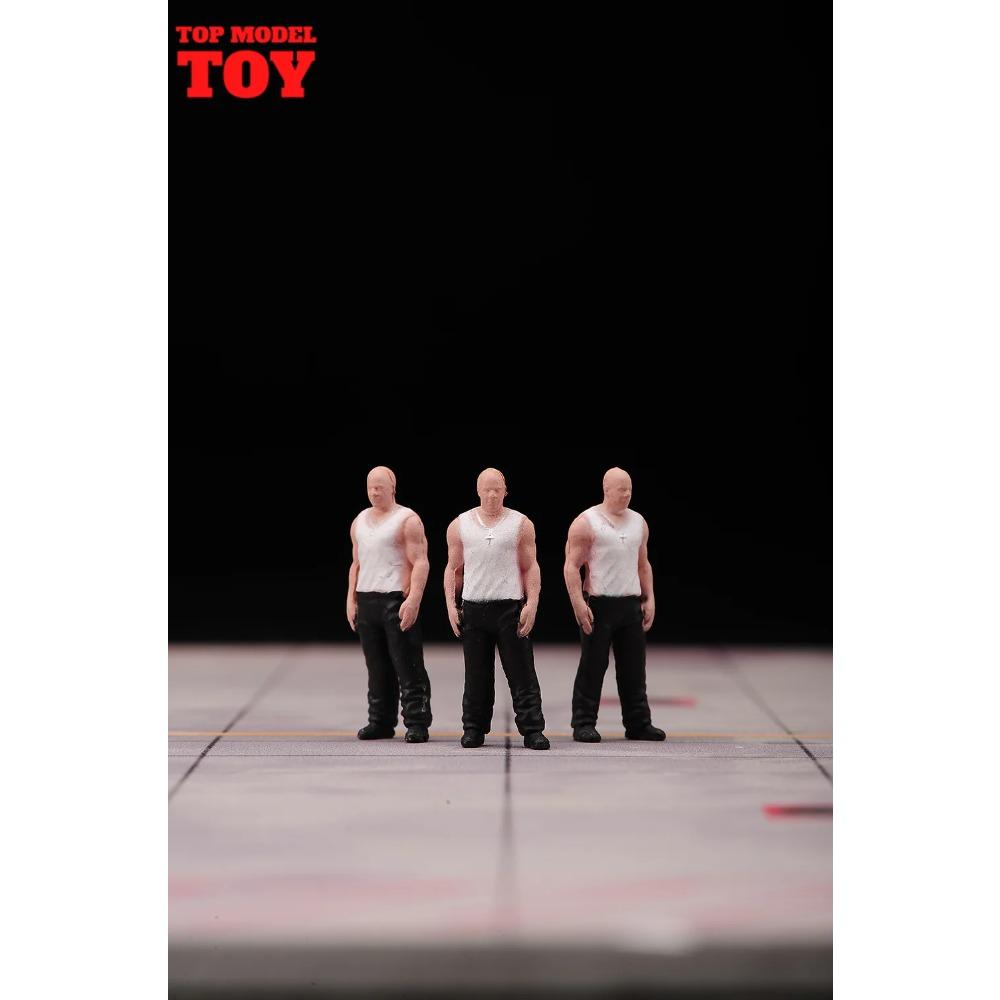 Painted Miniatures 1/64 Paul Walker Gal Gadot Vin Diesel Mini Scene Props Doll Figures Model Cars Vehicles Cars Toys Gift