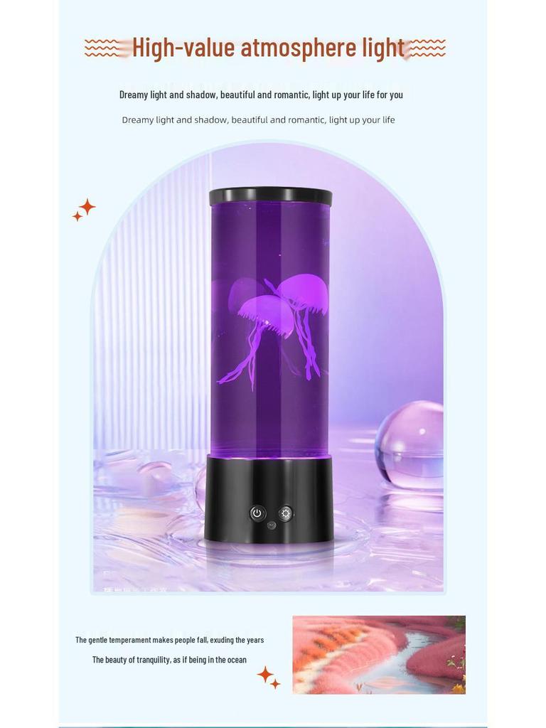 LED Jellyfish Lamp - Creative Decorative Night Light for Home and Bedroom