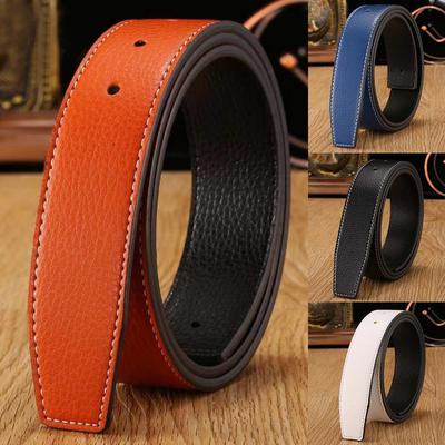 Replacement Men's Belt Strap DIY No Buckle 38mm Genuine Leather Fashion Durable New Hot 7 Colors