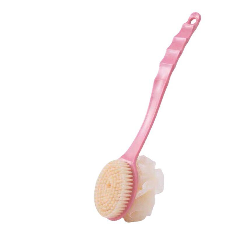 Double-Sided Back Scrubber: Long-Handled Soft Bristle Bath Brush for Easy Bathing and Showering.