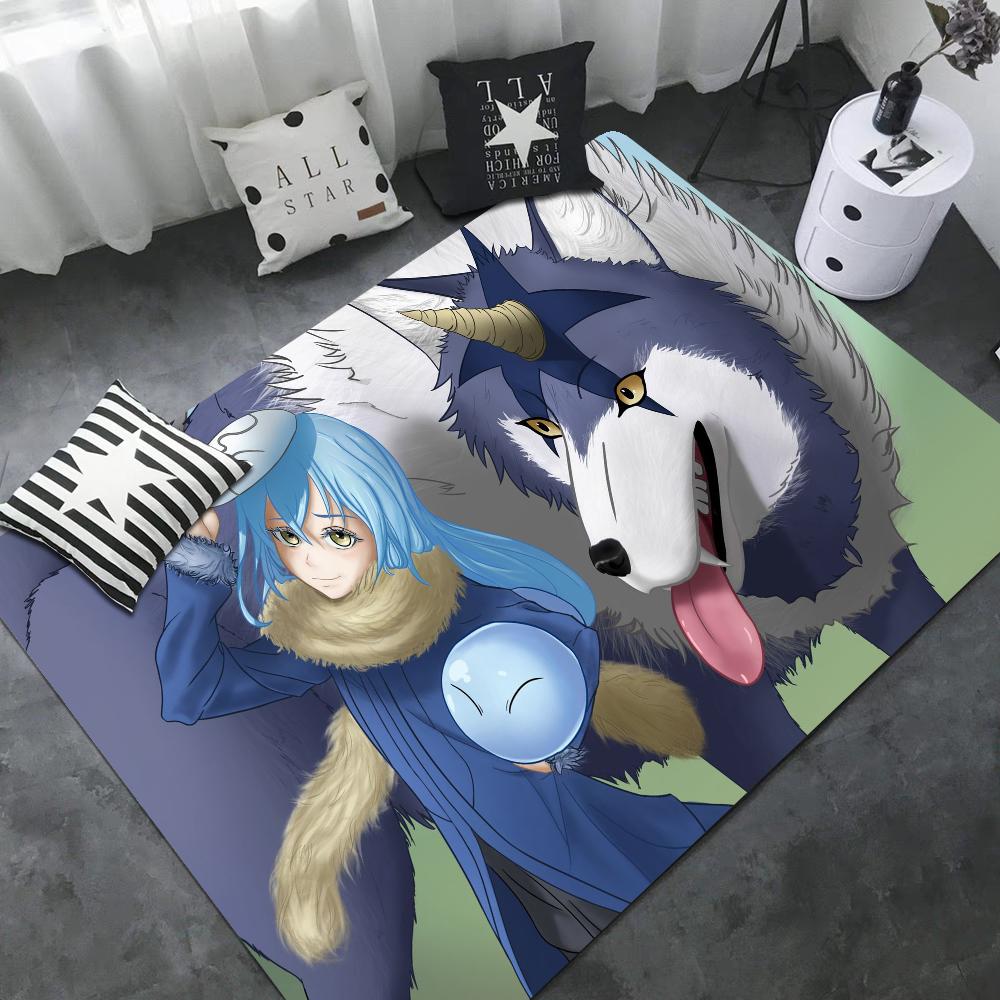 Ich wurde als Schleim wiedergeboren Anime Bodenteppich Nordischer Stil Heim Fußmatte Badezimmer-WC Matten Schlafzimmer Hotel Dekor Matte
