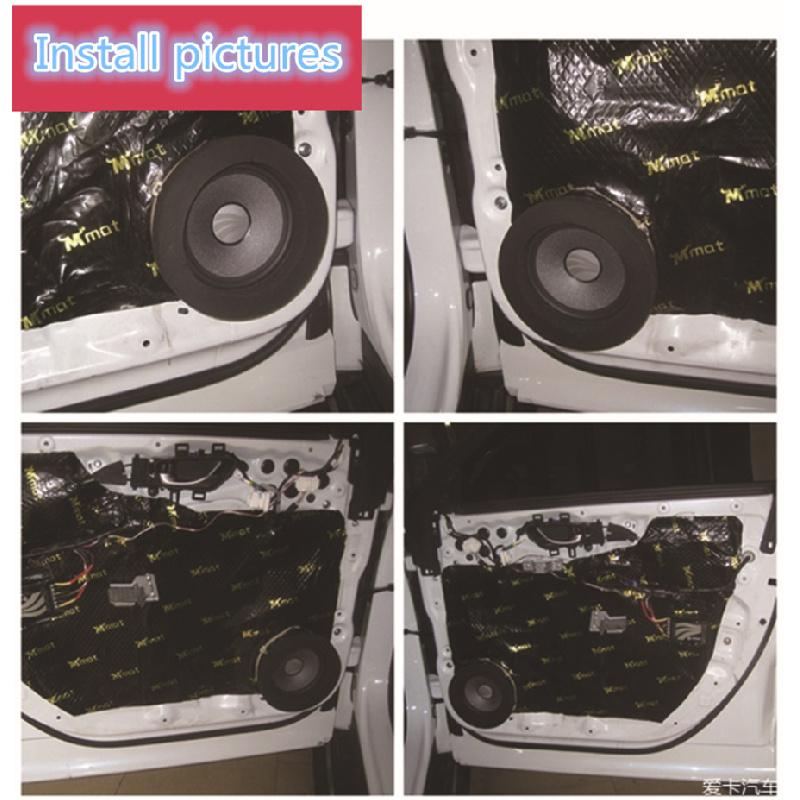 4 Pcs 6.5" Car Audio Speaker Ring Sound Insulation Soundproof Cotton