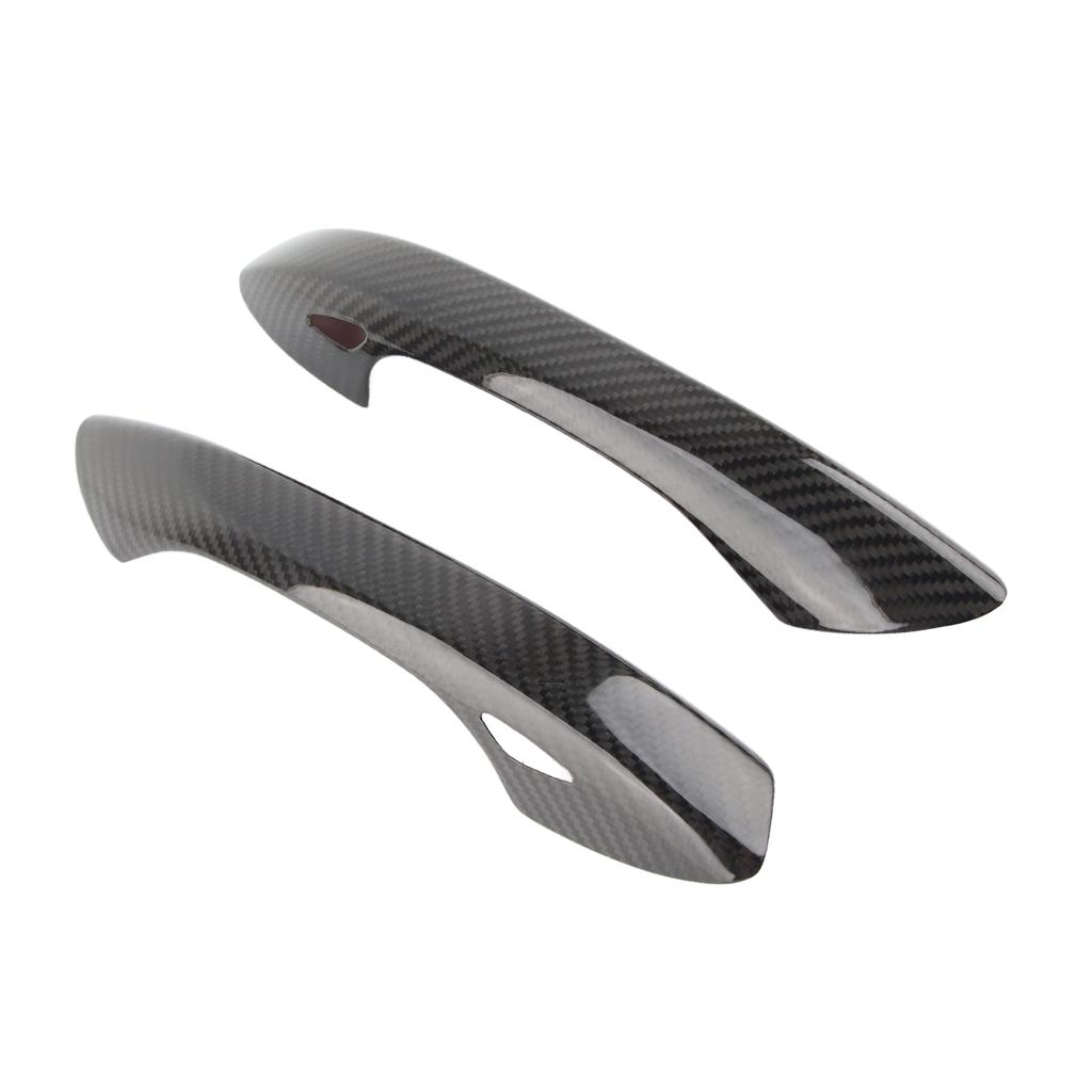 2pcs Exterior Door Handle Cover Decor Carbon Fiber Trim Fit for Porsche 718BoxsterCayman 2016?2021