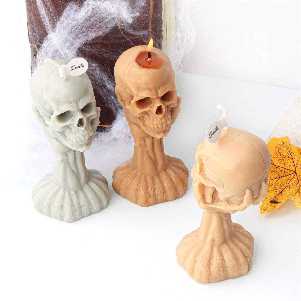 Halloween Skull Hand Silicone Mold DIY Crafts Project Reusable Soap Candle Plaster Chocolate Baking Tool Supplies