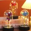 LED Gold Foil Rose Creative Gift Ornaments Artificial Rose Flowers  Mother's Day