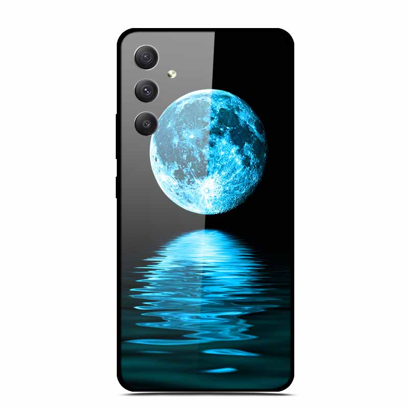 Tempered Glass Cases For Samsung M35 5G Case GalaxyM35 Painted Hard Back Fundas for Samsung Galaxy M35 5G Back Cover Protection