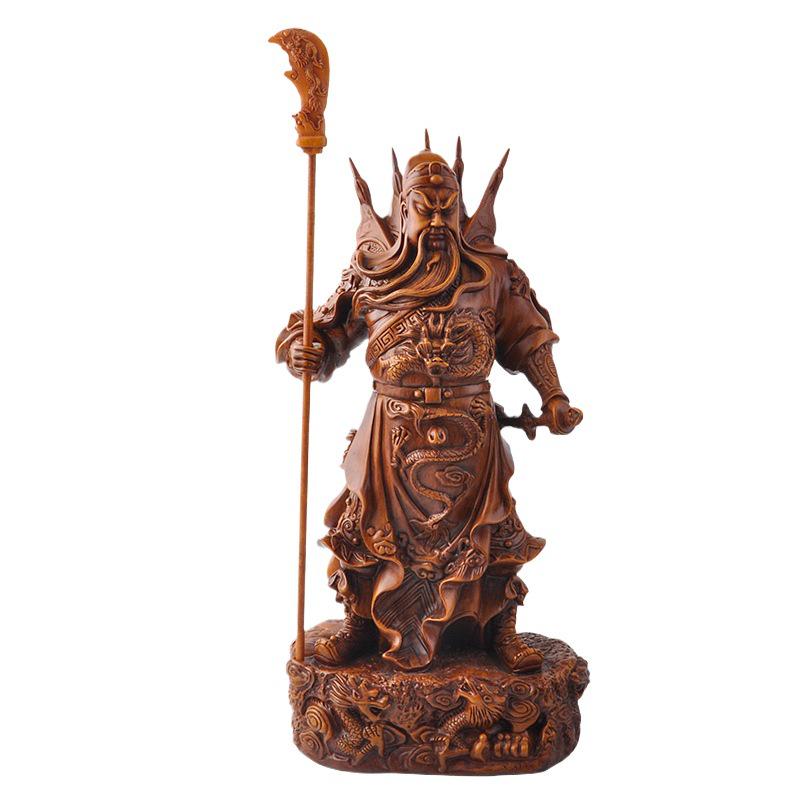 Wealth-Bringing Guan Gong Statue: Martial God Figurine for Home or Office Decor