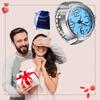 JEWELRYWE Stainless Steel Link Watch One Size Fits Analog Quartz Fashion Christmas Gift Ring, Popular, Waterproof, Most, Movement, Business, Casual,