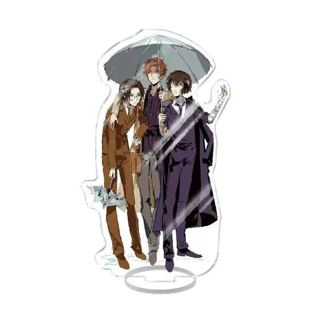 New Bungo Stray Dogs Anime Figure Acrylic Stand Model Toy Dazai Osamu Nakahara Chuuya Ryunosuke New Year Desk Decor Collect Gift