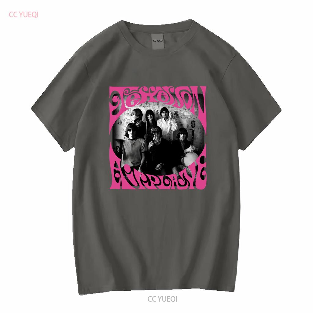 Jefferson Airplane Style Rock Men T shirt Black All Sizes RE615 vintage Washed homme Stretched Breathable designer clothes