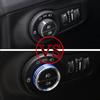 1Pc Aluminum Alloy Headlight Switch Knob Cover for Jeep Compass 2015 - 2025 Self-Adhesive Fog Light Switch Cover Decoration Set