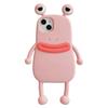 For iPhone 15 Silicone Case Cute Sausage Mouth Frog Design Shockproof Phone Back Cover