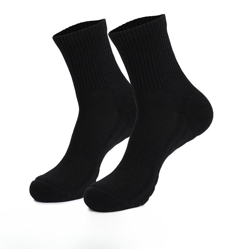 Men's Spring and Autumn Solid Color Professional Badminton Running Basketball Towel Bottom Shock Retarding Tube Socks