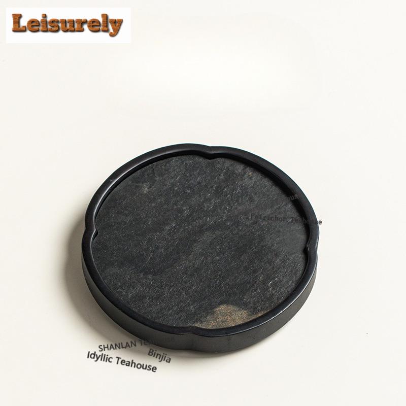 Rock Panel Tea Tray Dessert Candy Tray Coffee Storage Board Teapot Base Dishes For Serving Chinese Tea Set Accessories Supplies