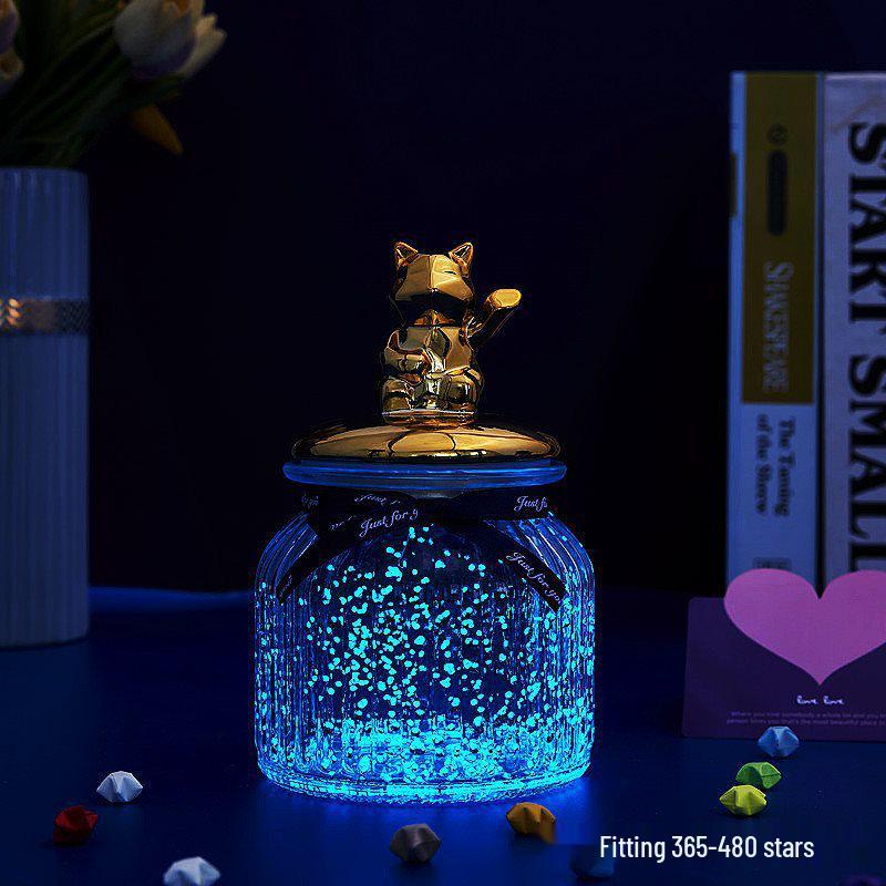 Luminous Glow-in-the-Dark Star Bottle Ornament - Creative Gift for Birthdays or Valentine's Day