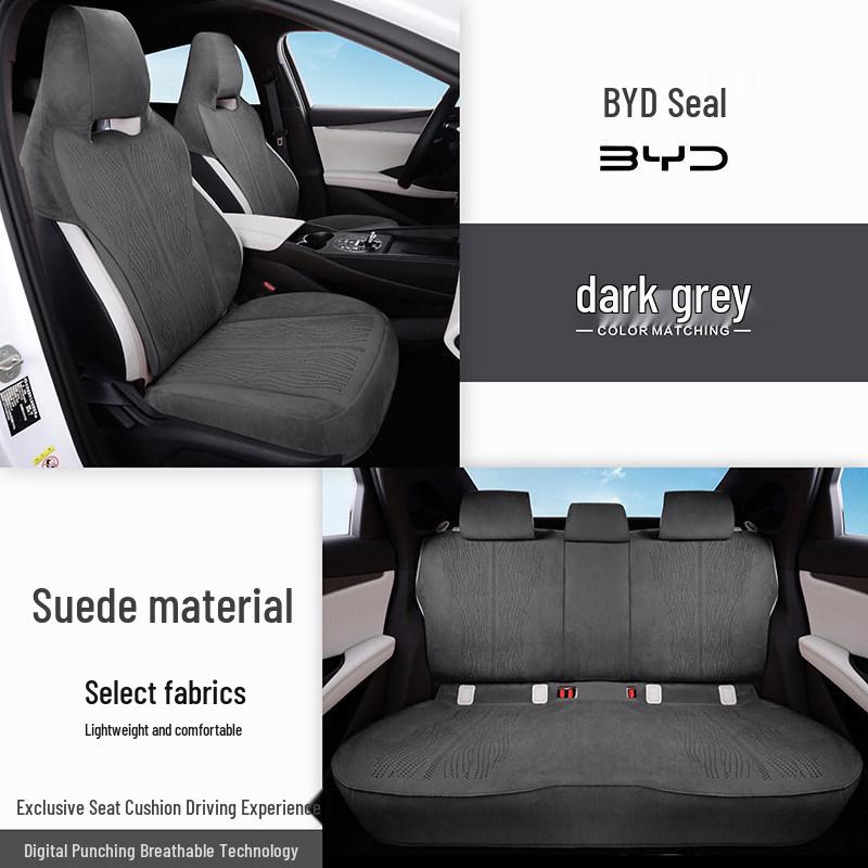 

BYD Seal 06 DM-i Lambswool & Suede Seat Cover: Breathable, Perforated, Full Coverage for All Seasons. BYD Seal 06