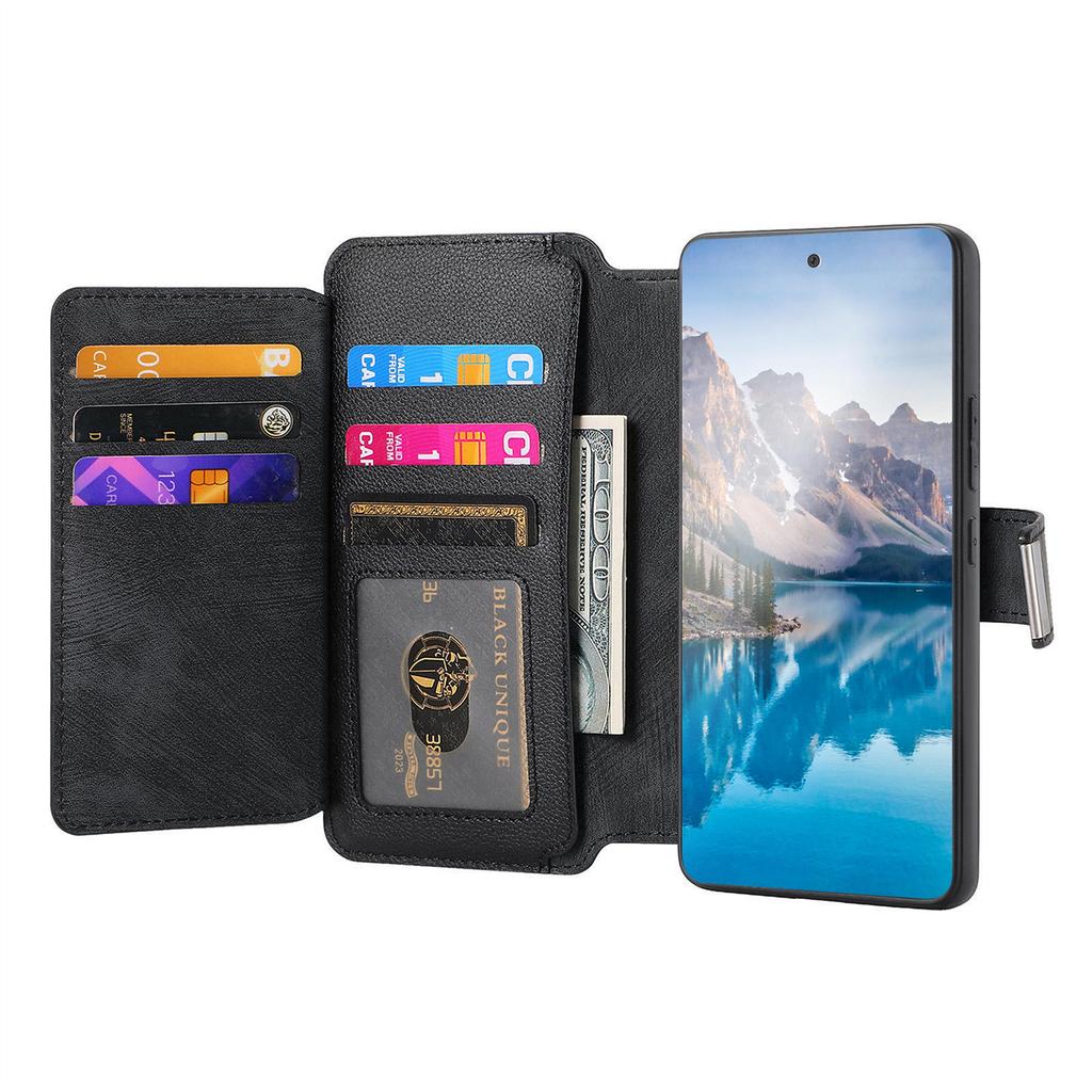 CASENEO MW-02 Phone Case For Honor Magic8 Lite 5G / X9d 5G / X70 5G Detachable Magnetic Leather Flip Cover