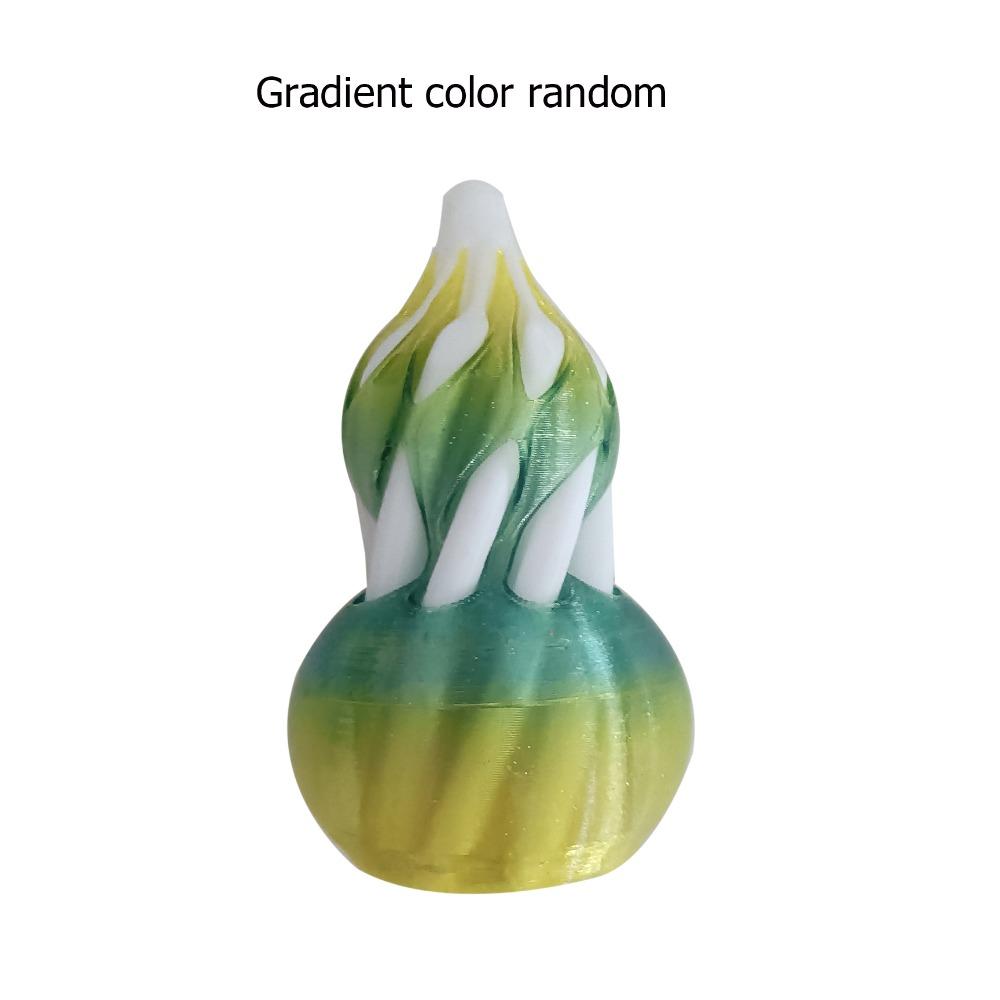 3pcs Classical Rotatable Gourd Toy Mini 3D Printed Spiral Toy Fingertip Gourd Ornament  Desktop