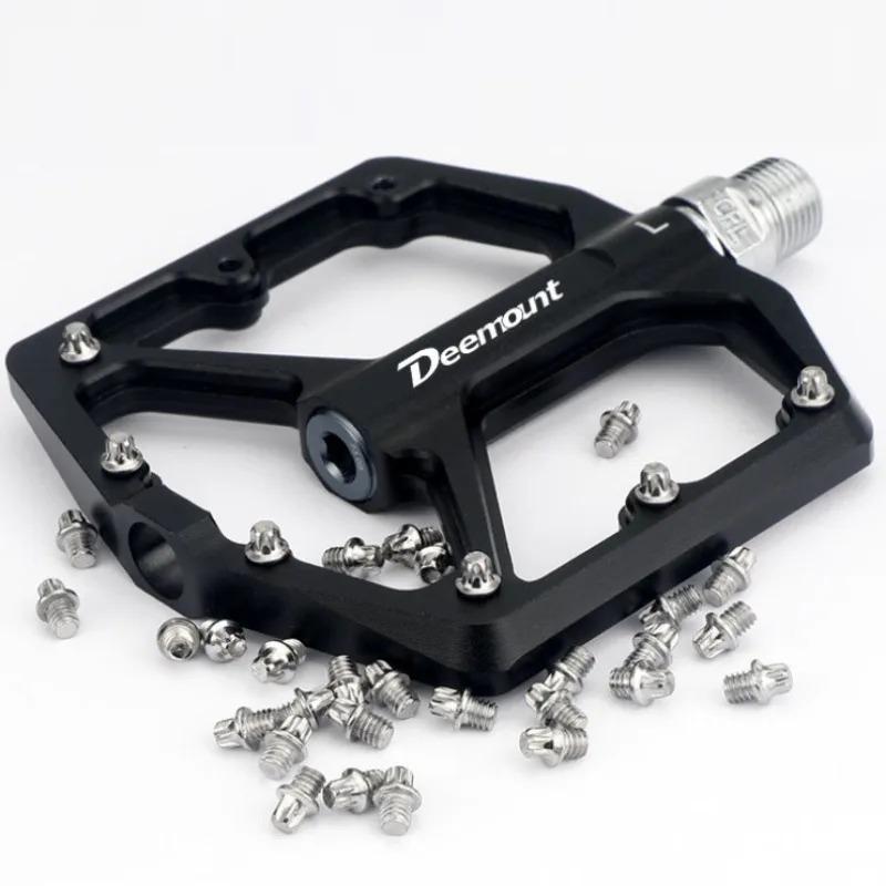 Lot de 10 Boulons Antidérapants pour Pédales de Vélo avec Jeu de Clés Décalées M4 Goujon en Acier Goupille Vis Set pour Pédales Hexagonales Vélo VTT Route