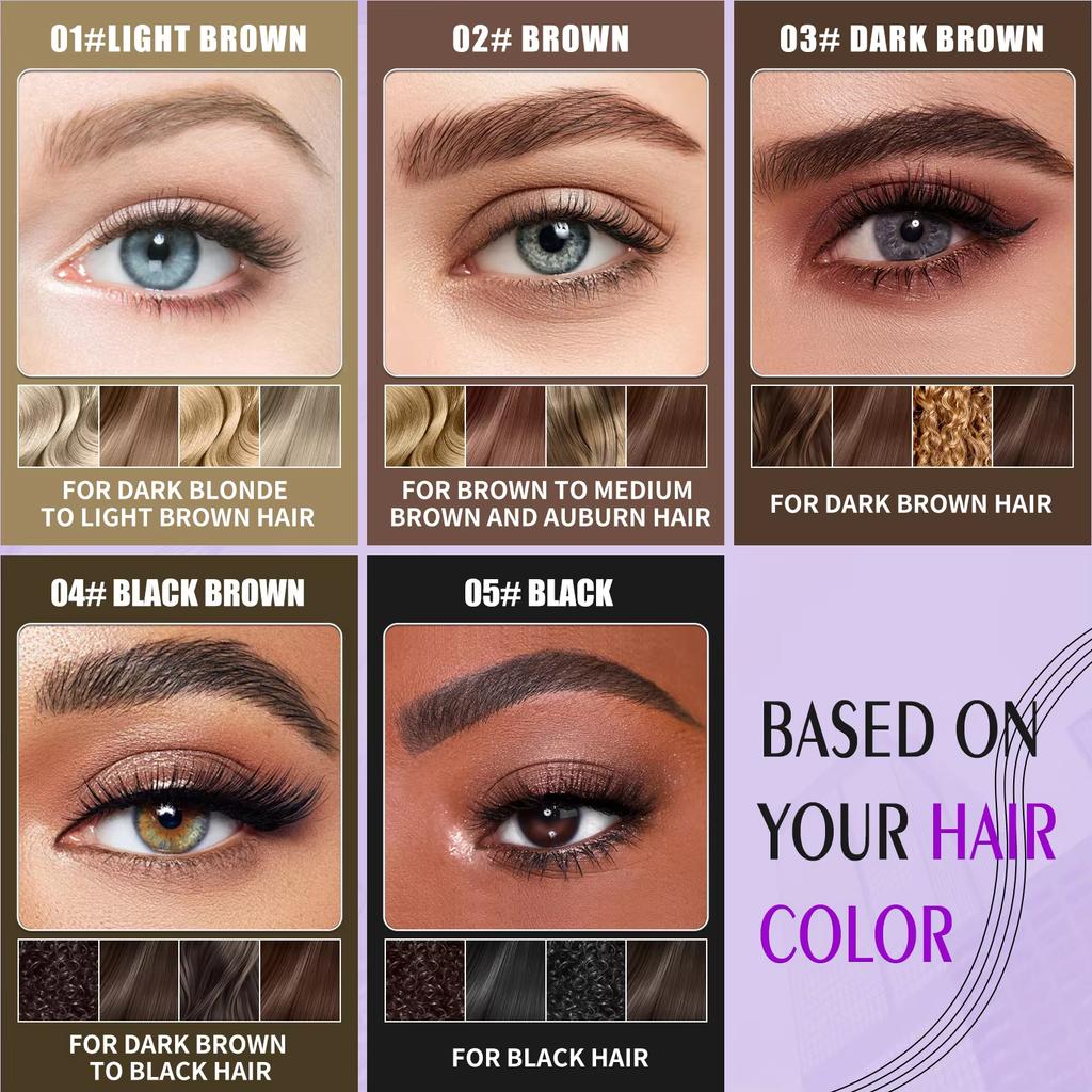 Waterproof Eyebrow Pencil 2in1 Liquid Gel Pen Long Lasting Cream Makeup Kit Four Claw Double End Natural Eyebrow Pencil