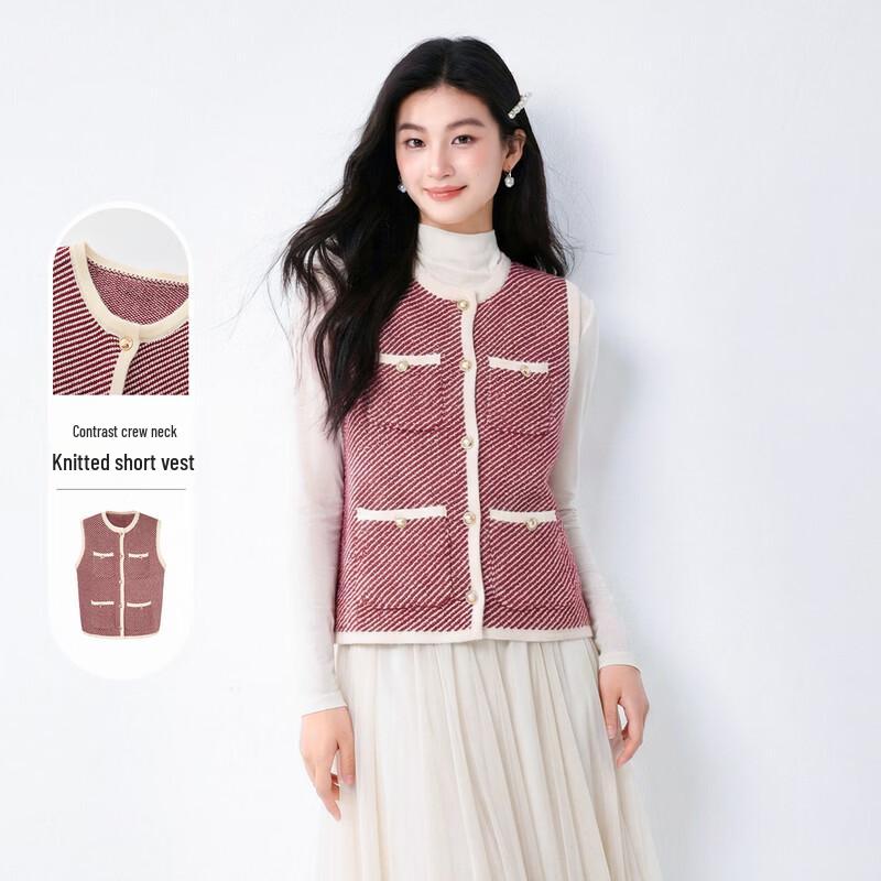 FivePlus Little Xiangfeng Colorblock Knitted Vest M