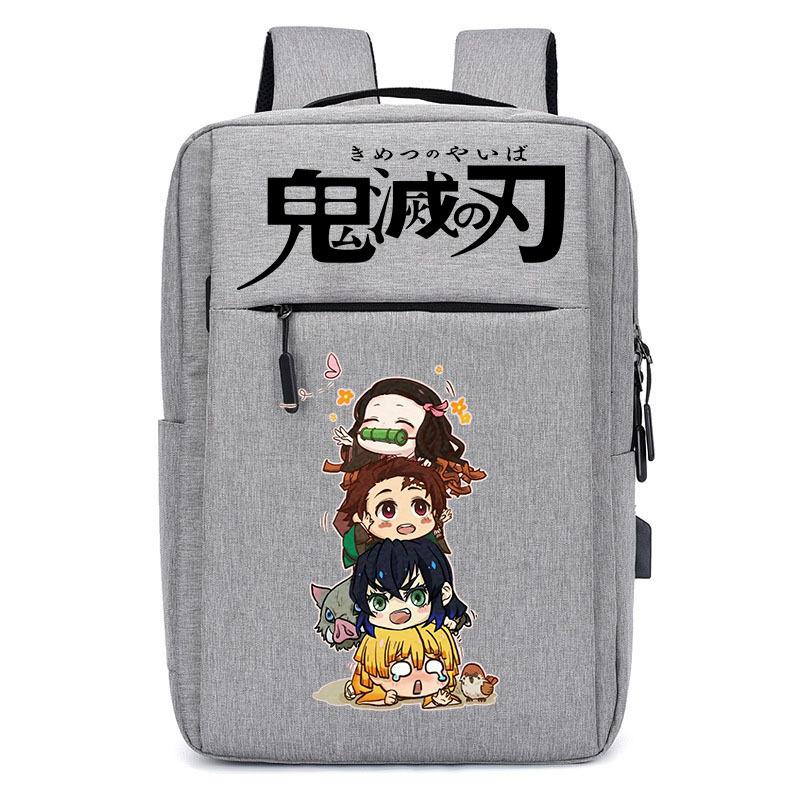 Japan Cartoon Comics Demon Slayer USB Charging Backpack Large Capacity Student Casual Backpack 0004