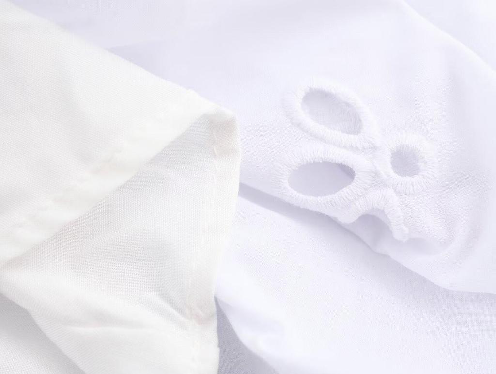 2025 Summer Spaghetti Strap Cotton Embroidered Dress: Fashionable Solid Color Women's Dress