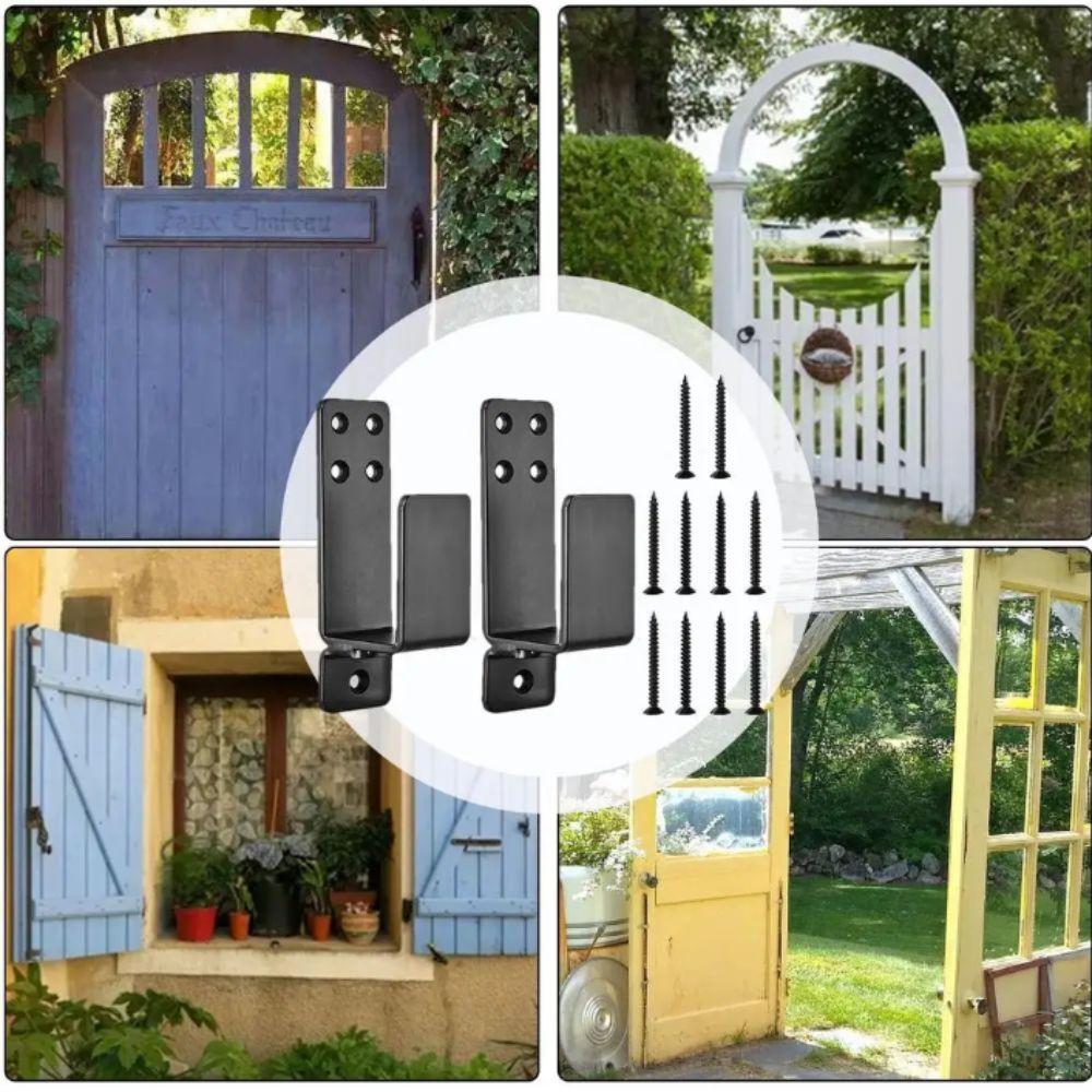 Carbon Steel Door Barricade Brackets Heavy Duty Security Bar Holders Garage Safety