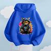 Graffiti Cool Cat Cartoon Printed Kids' Hoodie, Let Children Wear Personality-Filled Hip-Hop Playful Fashion Sense