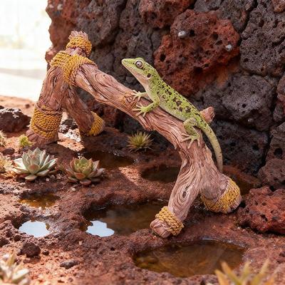 Simulační lezecký rám stromu, větev, pryskyřičný terarijní habitat pro plazy, chameleony