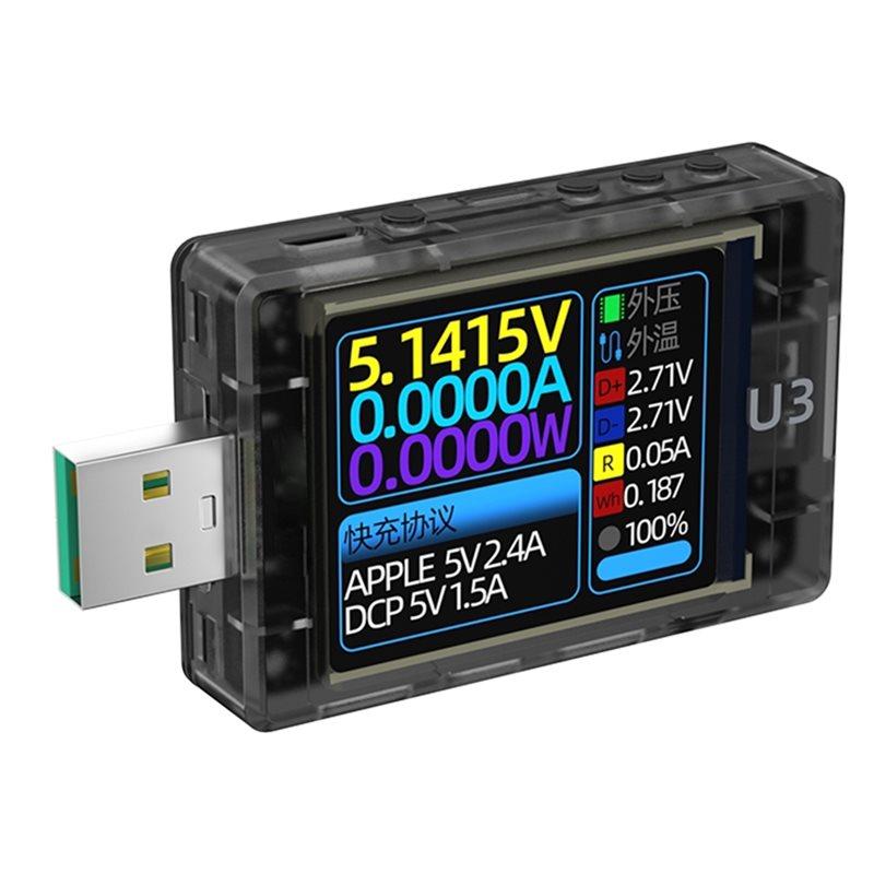 A03F-USB Тестер U3 3.1 PD Decoy QC Інструмент для виявлення швидкої зарядки Цифровий мультиметр для тестування зарядки