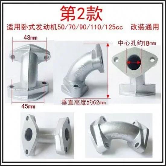 18mm 20mm 21mm 22mm 24mm 26mm 28mm Carburator Intake Pipe Manifold For 50/70/90/110/125CC 140-160cc Pit Dirt Bike ATV Type 2