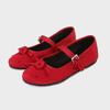 Fashion High Quality Satin Red Ballet Flats Women Elegant Bow Narrow Buckle Design Brand Mary Jane Shoes Concise Lightweight Casual Shoe