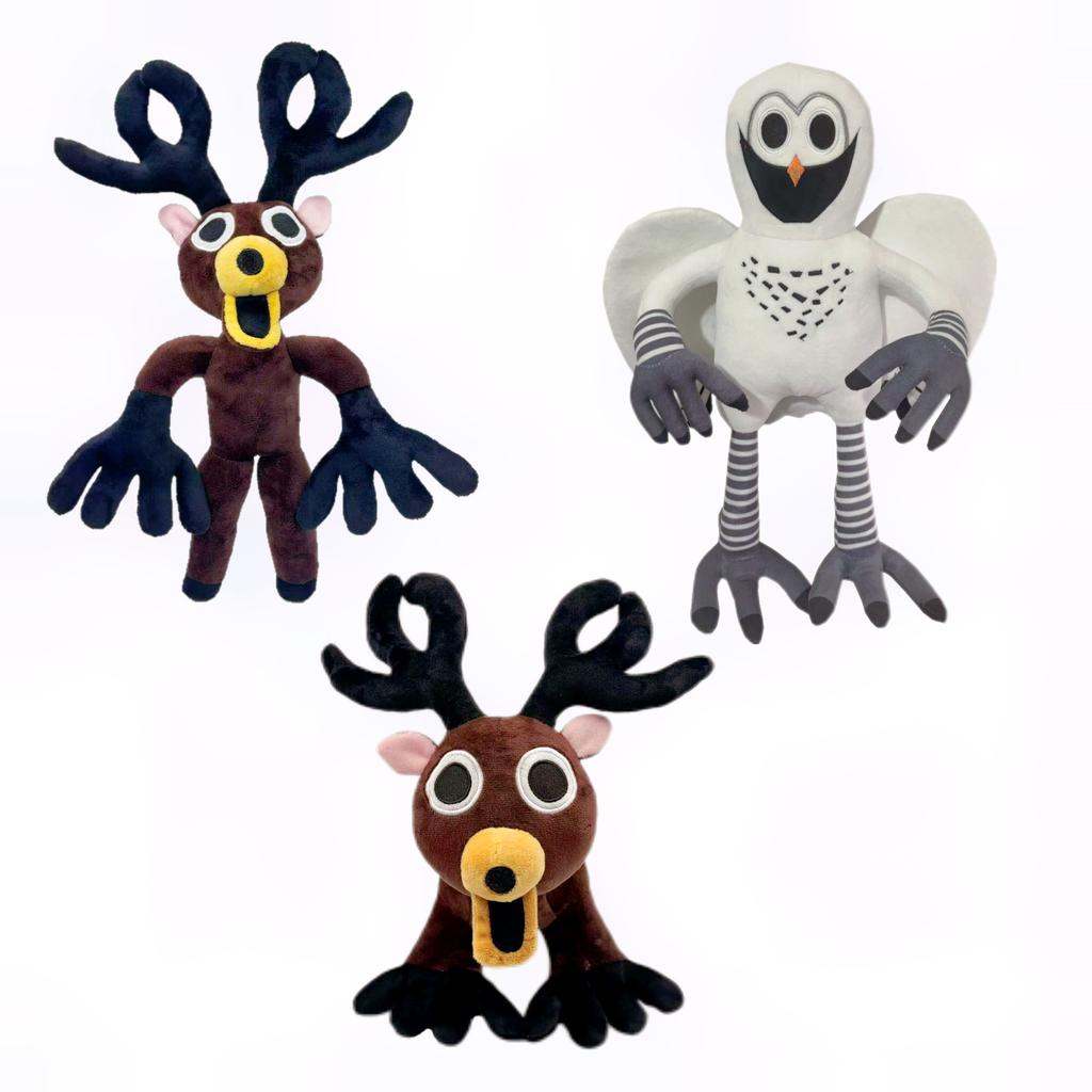 Nuovo Peluche 99 Notti Nella Foresta Merchandising Gioco Supporto e Seduta Marrone Alce Cervo Gufo Bianco Bambola di Peluche Cuscino Per Regali Bambino