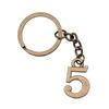 Number Tag Keychains Bag Charm Lot Jewelry For Men Ring Size 28Mm