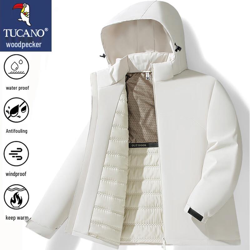 

TUCANO Men s Warm Hooded Padded Winter Jacket M