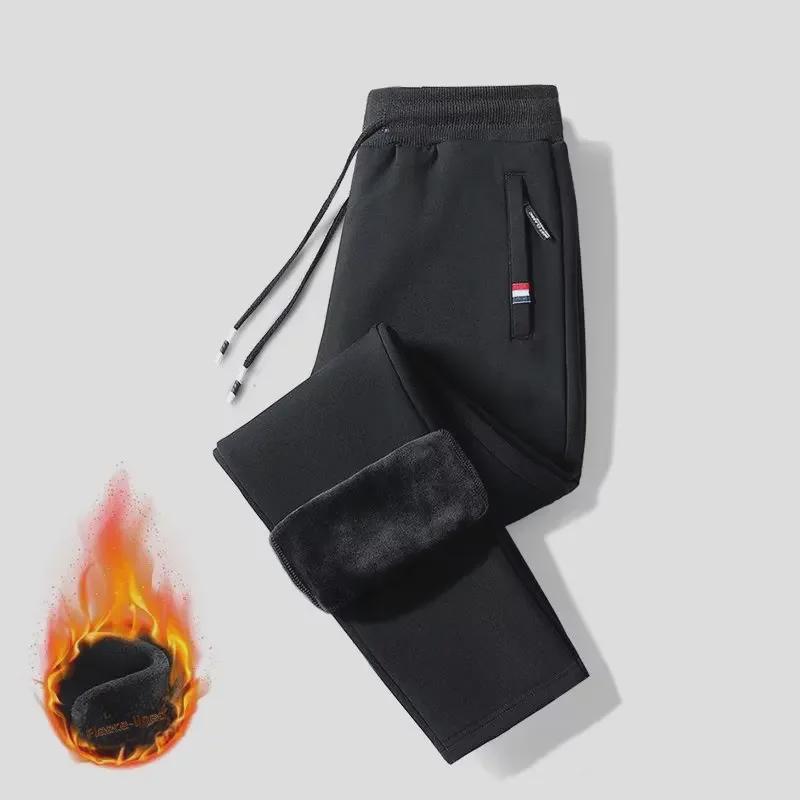 

Мужские модные спортивные брюки прямого кроя на каждый день 2023 с плюшевым вельветом и свободного кроя XL чёрный