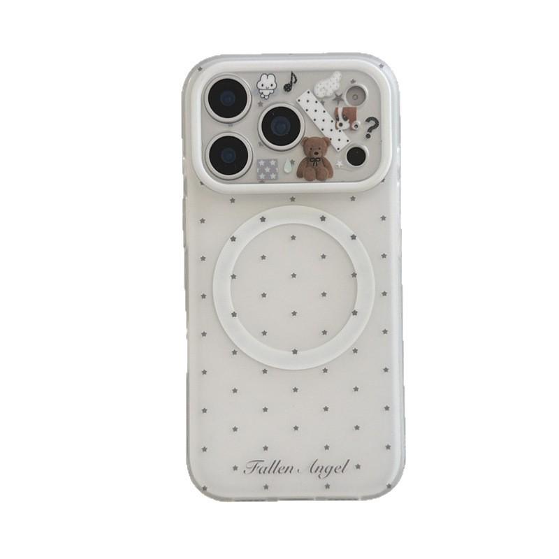 

Magnetic Stand Phone Case for Apple 17 Pro Max, 16 Pro, 15 Pro, 14 Pro - Little Bear Design iPhone 14 Pro