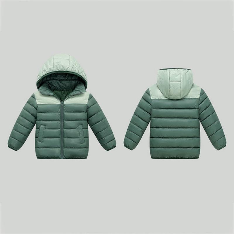 7-16 Years Kids Boys Winter Warm Hooded Coat Windproof Zipper Jacket
