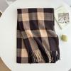 New Scarf Female Autumn and Winter Couple Classic Versatile Student Thickened Long Thermal Plaid Shawl Dual-purpose