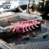 Flexible Fishing Baits 9.5cm/4.8g TPE Soft Bionic Shrimp Bait, Realistic Glitter Lure, Simulation Lifelike Swimming Prawn Swim Bait for Freshwater
