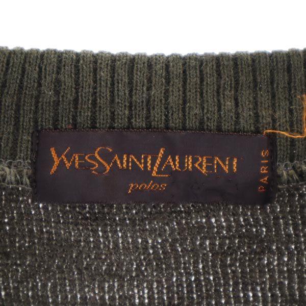 Yves Saint Laurent 90s Old Long Sleeve Wool Blend Sweater Men's Used