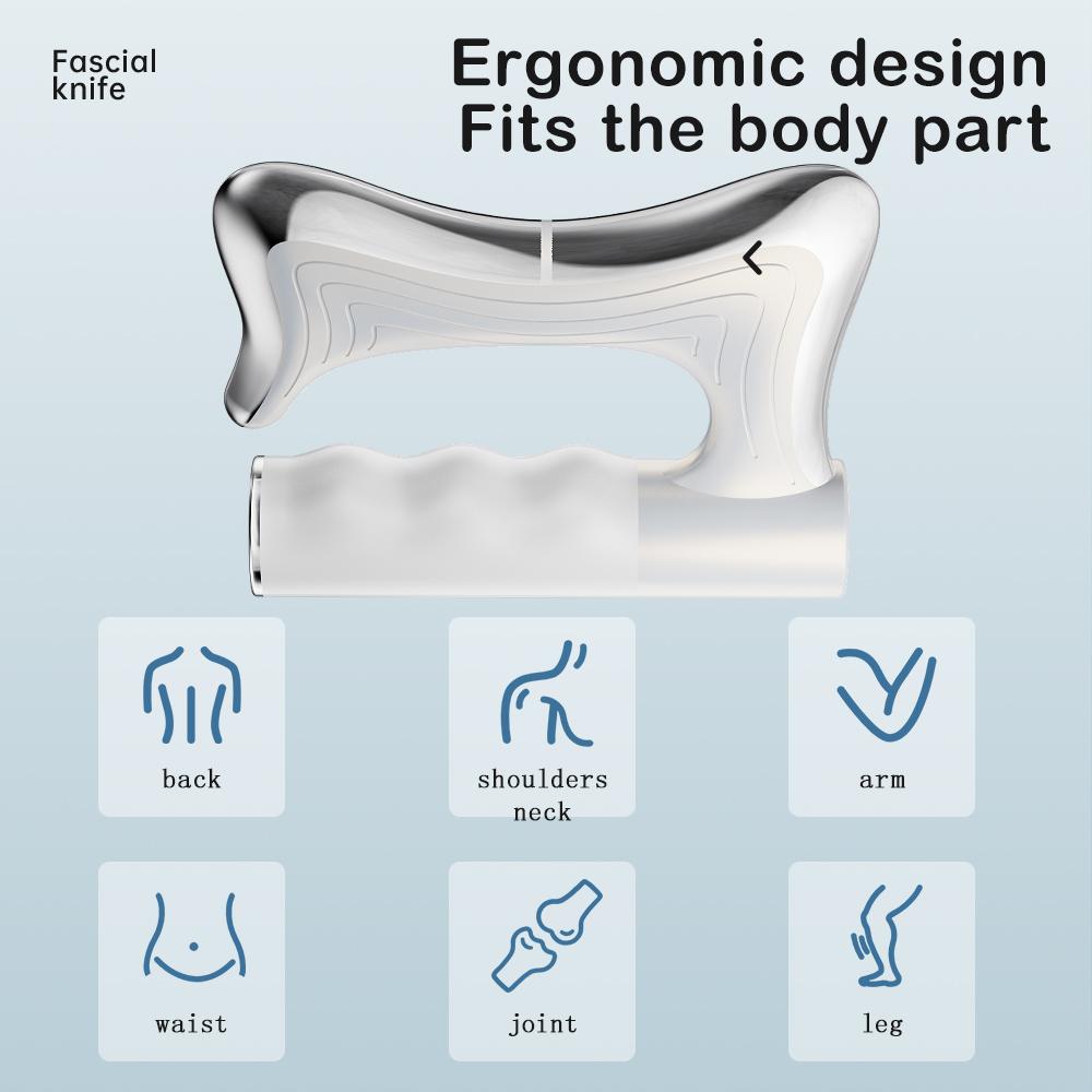 Microcurrent Electric Fascia Knife Heating Vibration Fascia Massager Muscle Relaxation Relief Body Scraping Gua Sha Tool