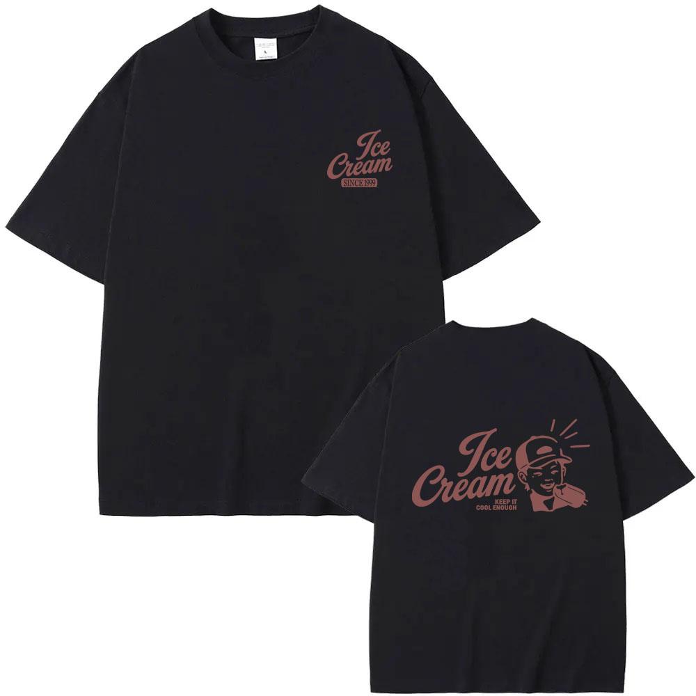 Yeonjun Ice Cream Solo Pop T-shirts NO LABELS: PART 02 Album Cartoon Print Tees Summer Casual Cotton High Quality Unisex Clothes