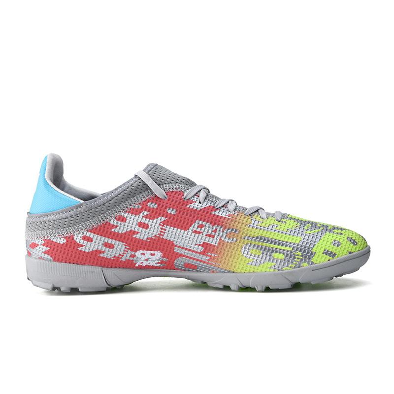 Camouflage Four-Color Football Shoes Men'S And Women'S Low-Top Spikes And Broken Nails Outdoor Lawn Student Competition Training Shoes